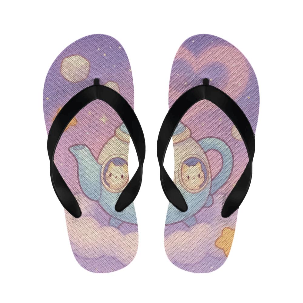 Cozy Teapot Nebula Sleepover warm fleece slippers