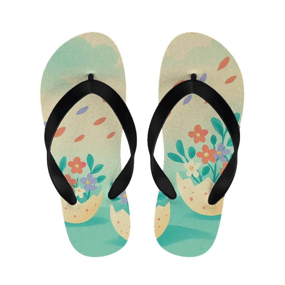 Spring Eggshell Blossom Parade personalized cozy slippers