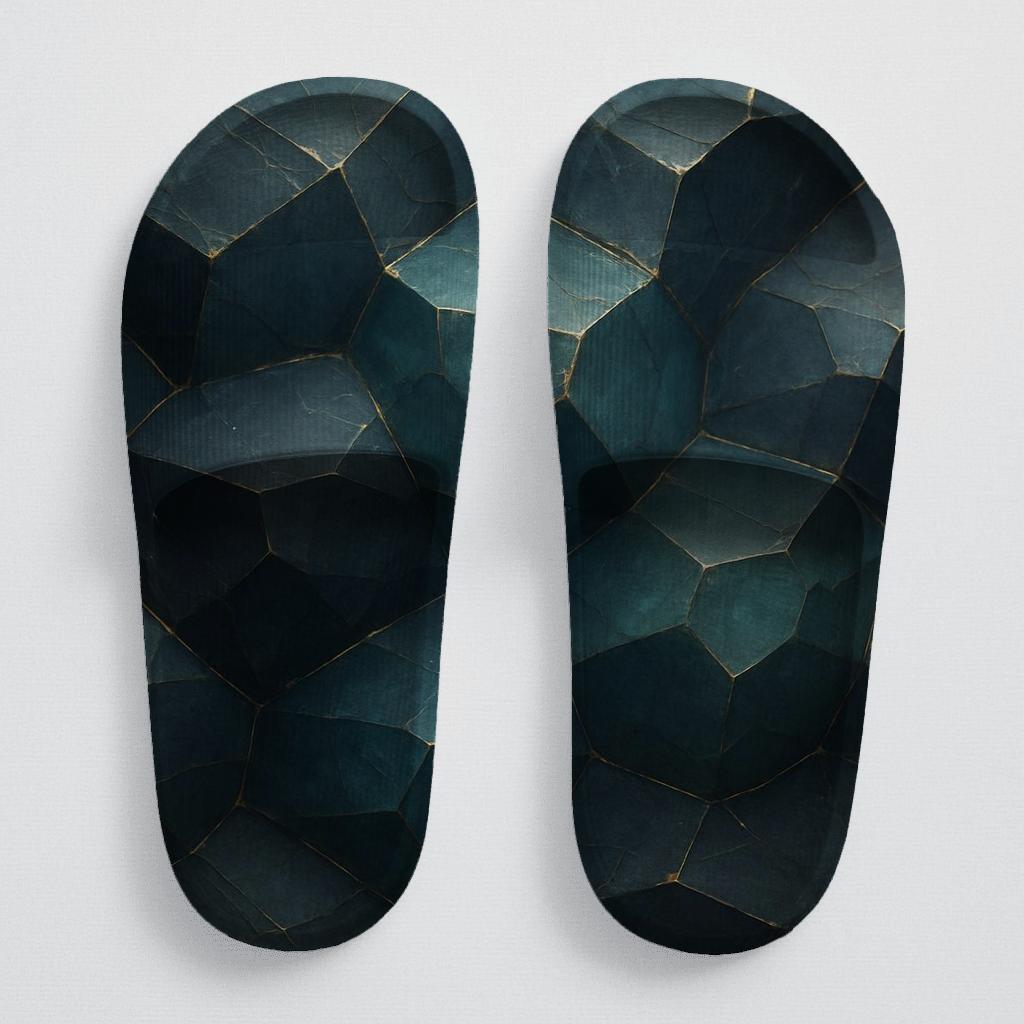 Mineral Facet Lattice Glow personalized slide sandals