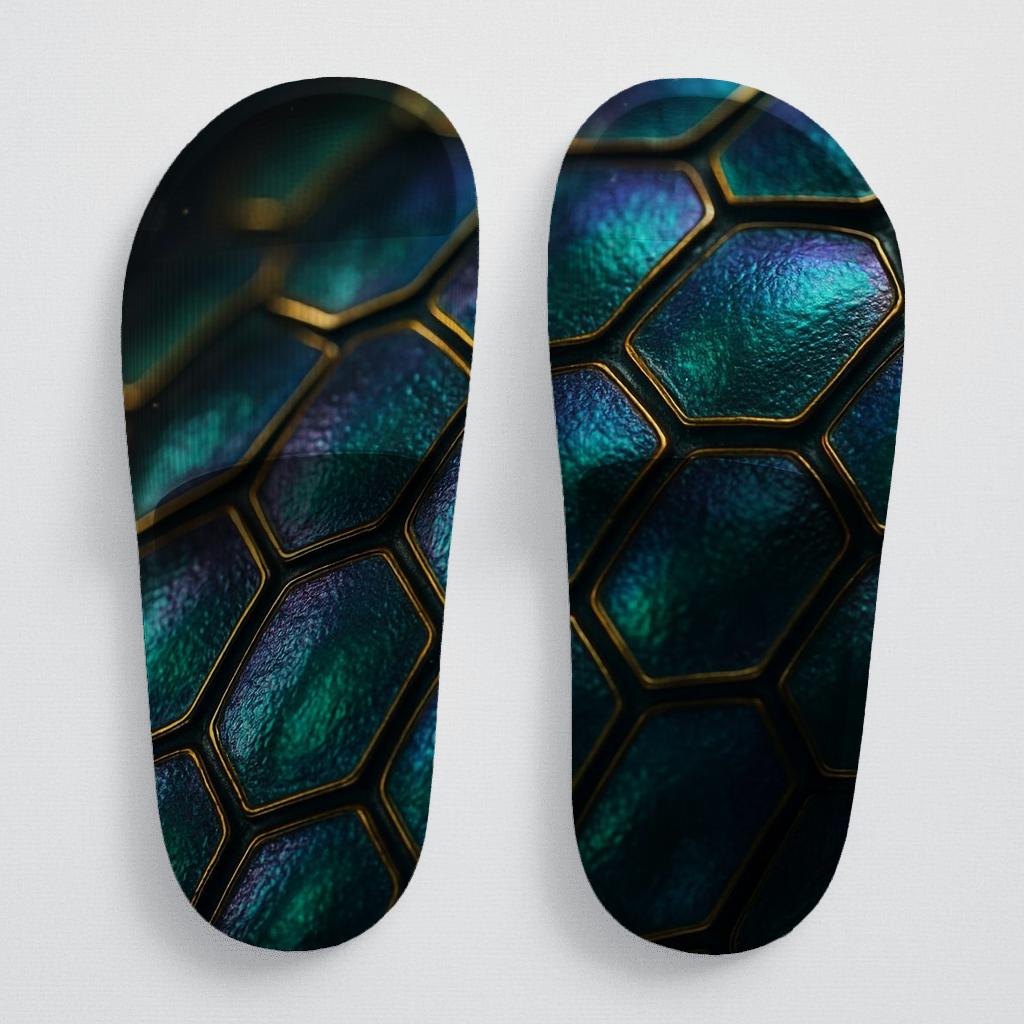 Prismatic Beetle Carapace Drift trendy summer slides