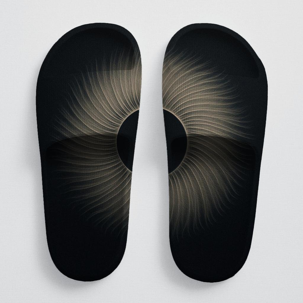 Owl Feather Silence Halo soft footbed slides