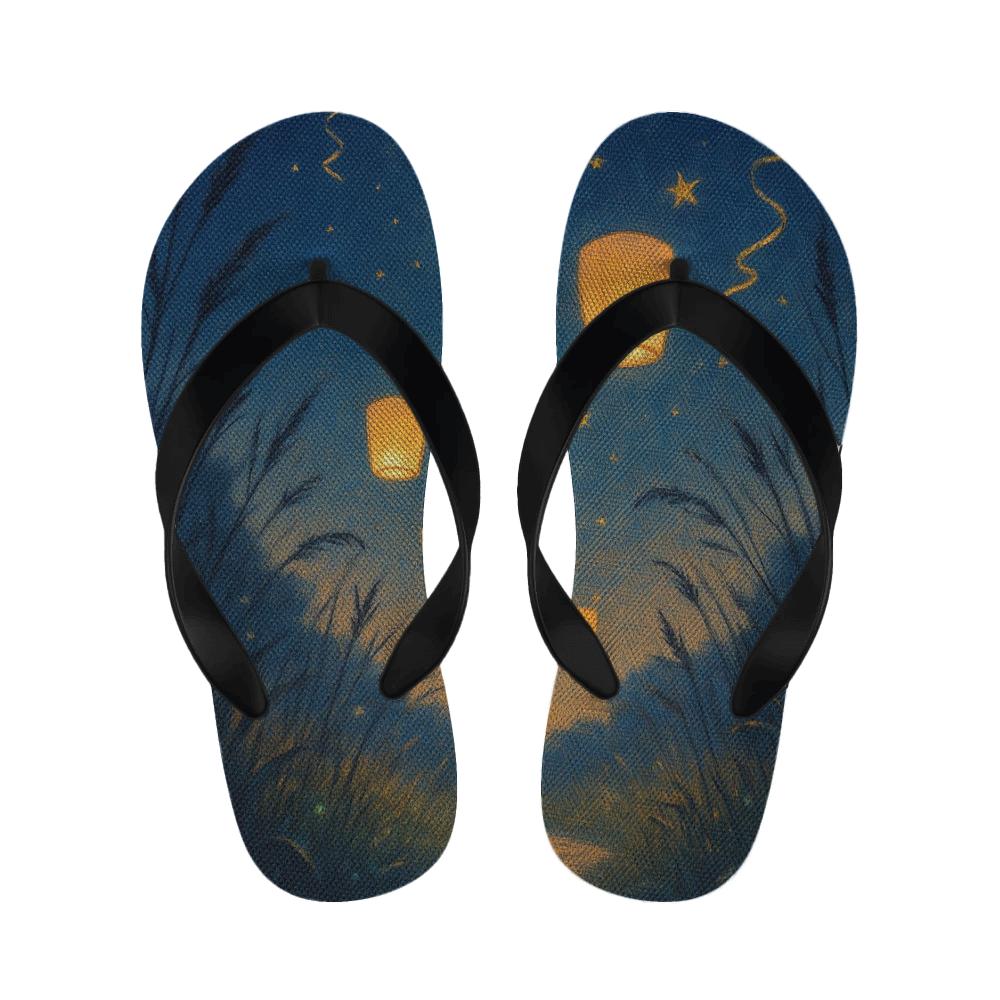 Midsummer Lantern Meadow custom slippers