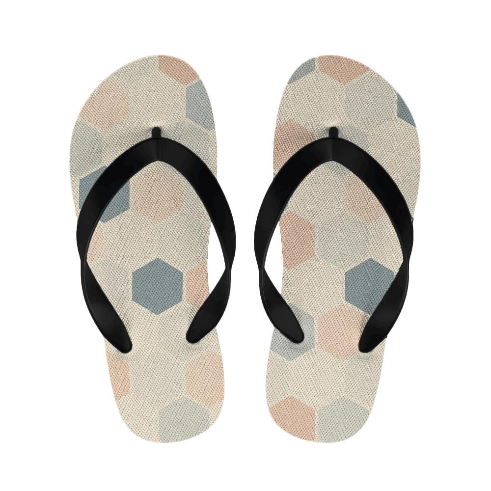 Hex Tiling Drift With Microdot Grain designer logo slippers