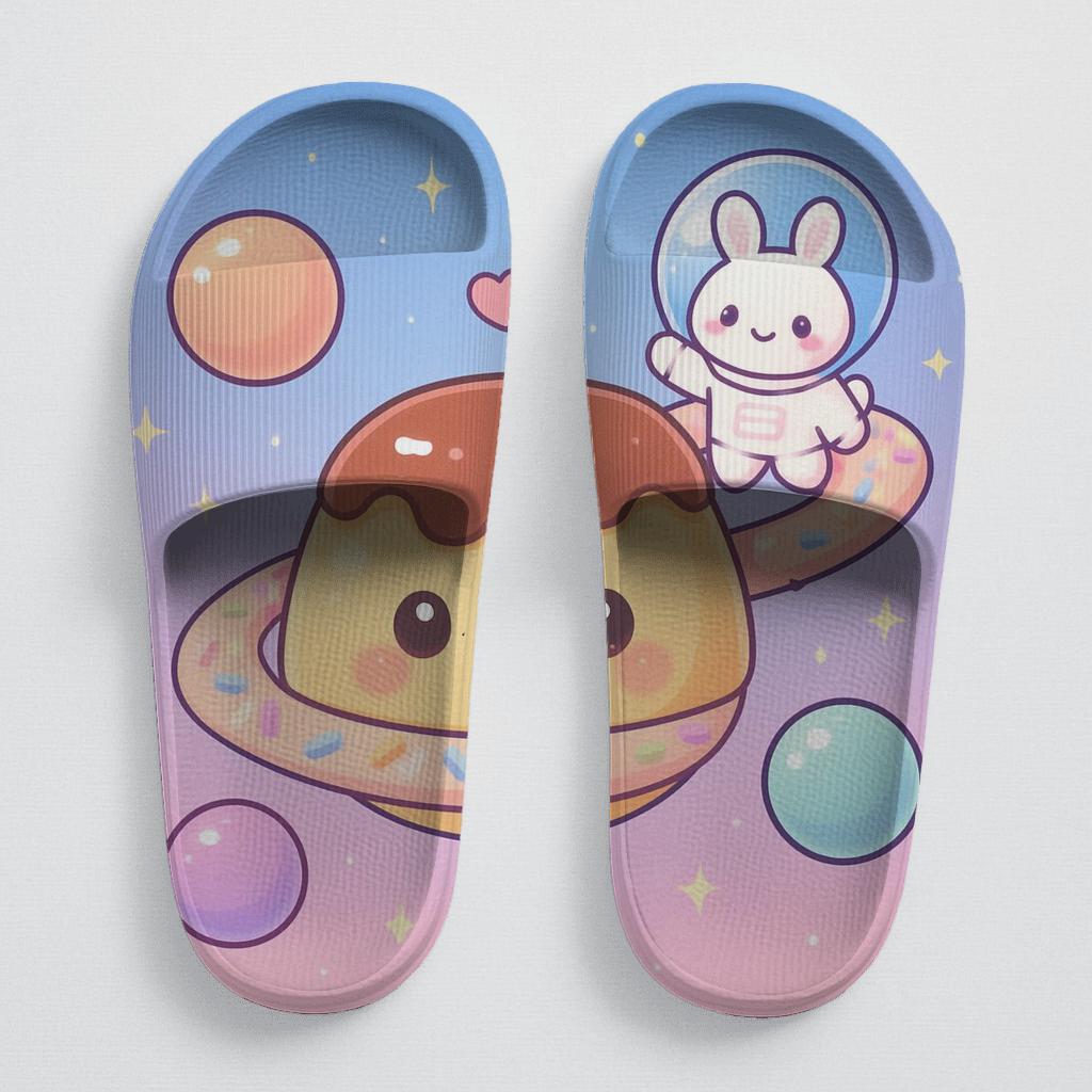 Pudding Planet Pals soft footbed slides