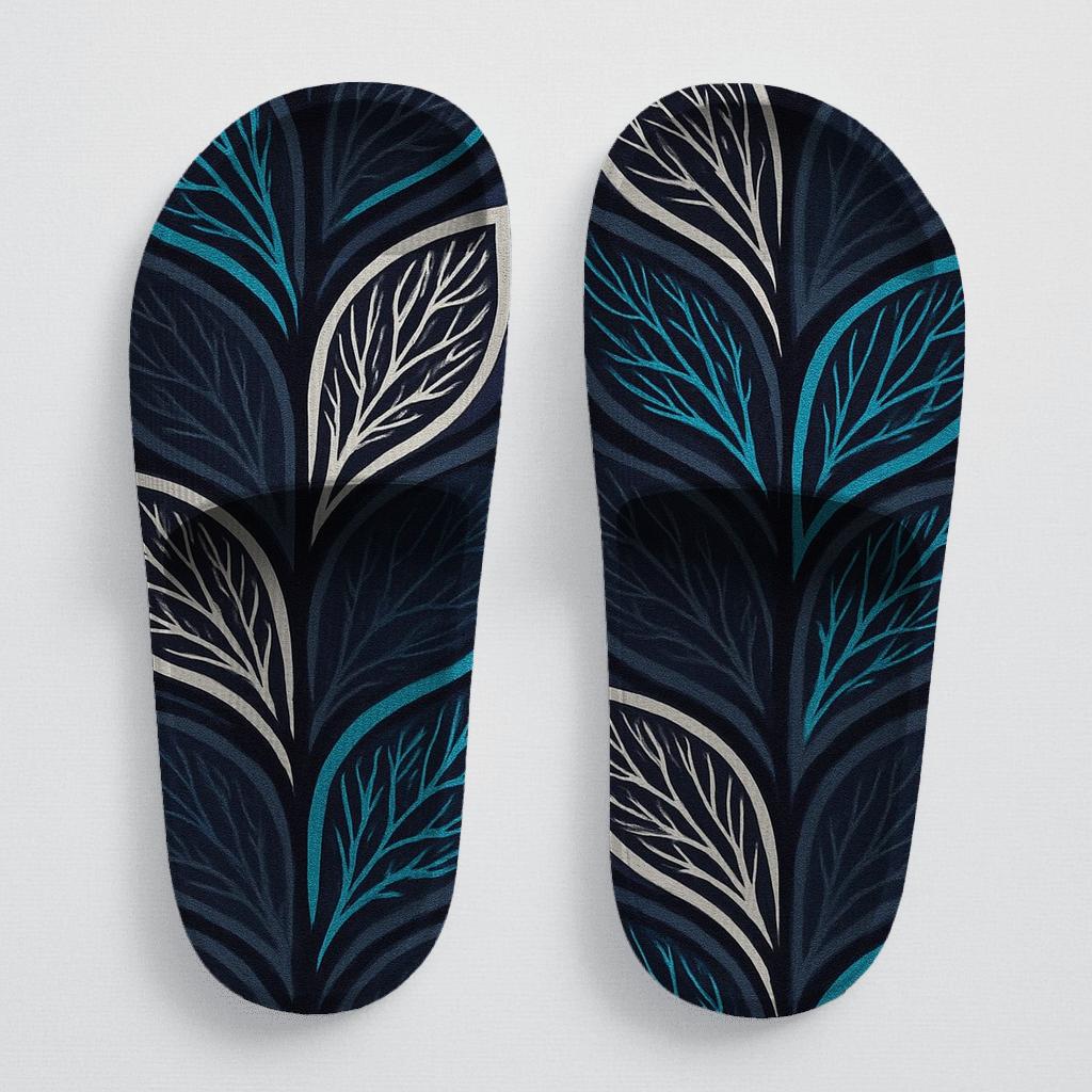 Orchid Vein Cipher Weave soft footbed slides