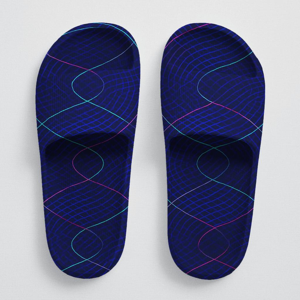 Moire Orbit Weave comfortable casual slides