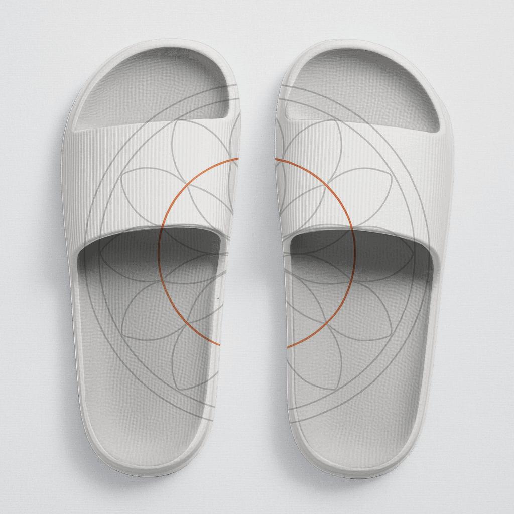 Minimal Orbit Petal Grid comfortable casual slides