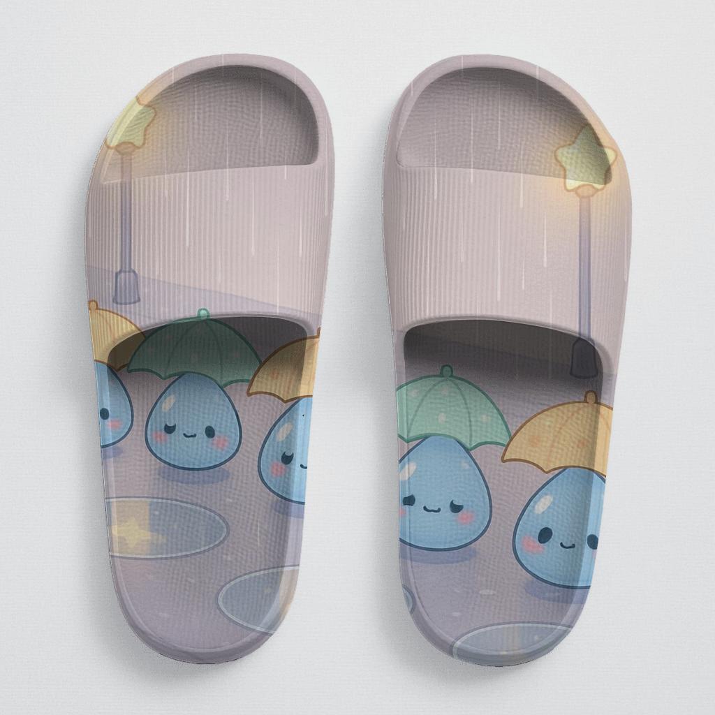Sleepy Raindrop Umbrella Parade designer logo slides