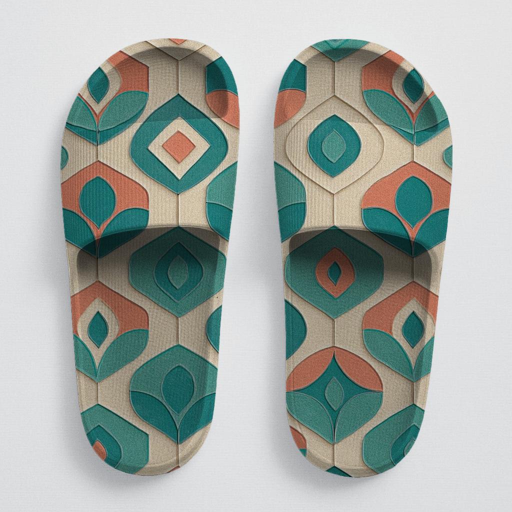 Hex Bloom Pixel Tessellation stylish pool slides