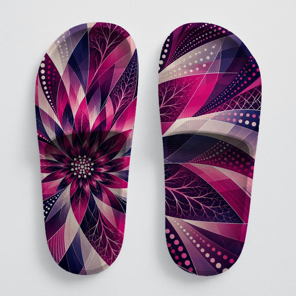 Fuchsia Vein Prism Cadence unique printed slides [AI-0e8a92df-2824d62eef5f]