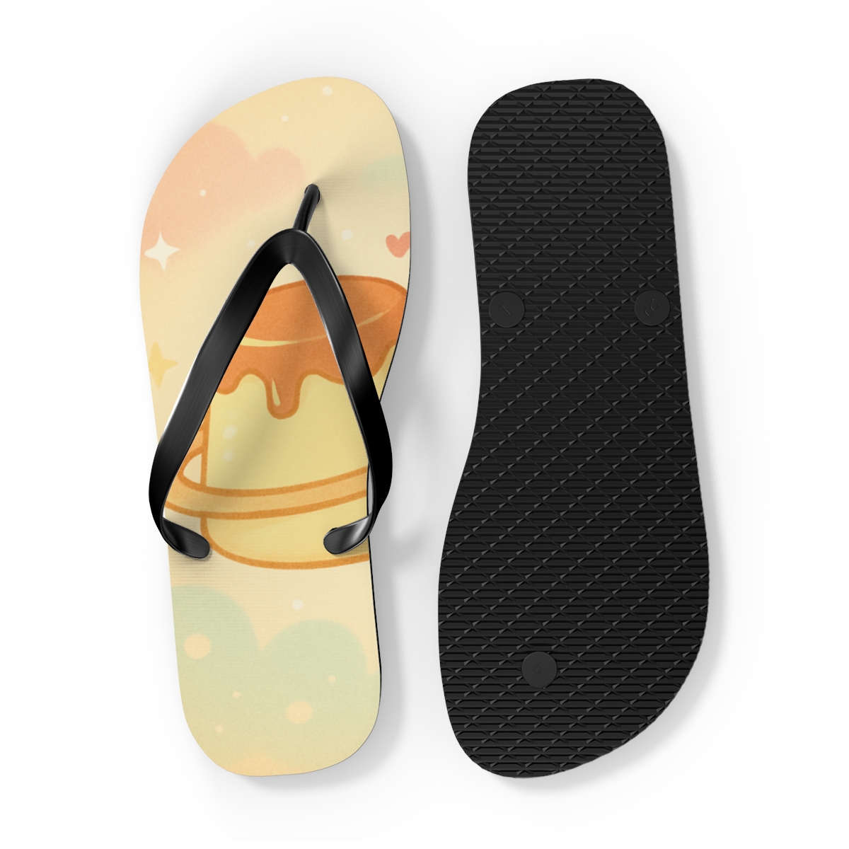Pudding Planet Playdate custom flip flops