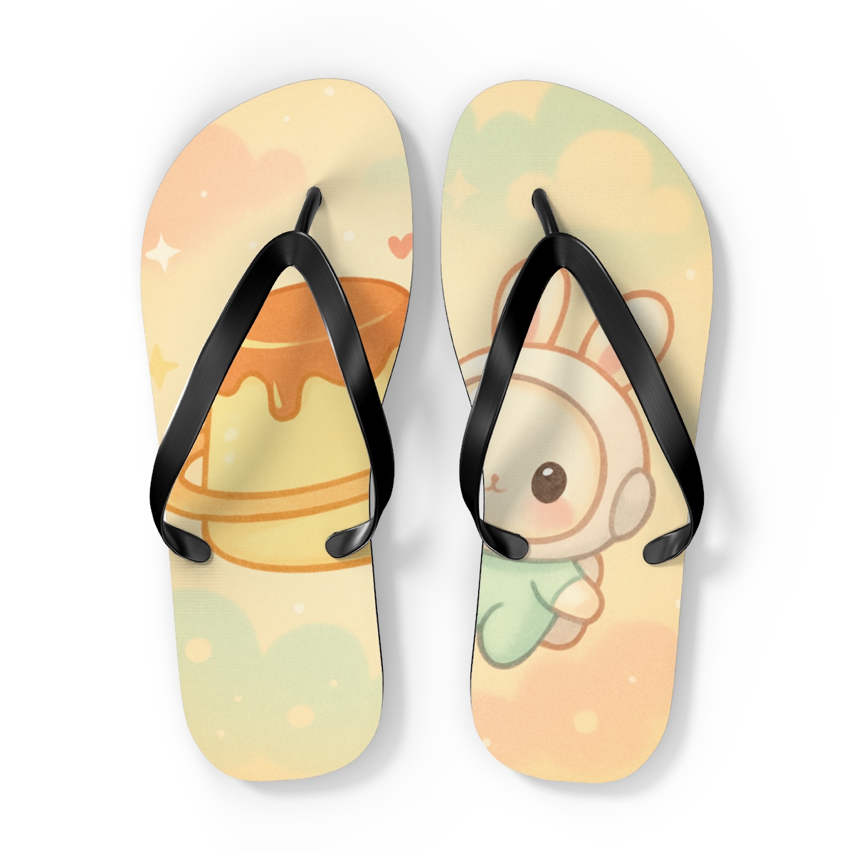 Pudding Planet Playdate custom flip flops