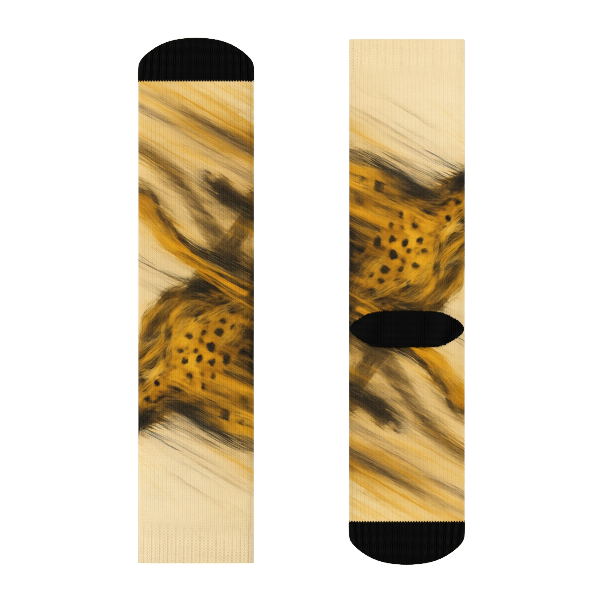 Pulse Trail Of The Sprinting Cheetah trendy colorful socks
