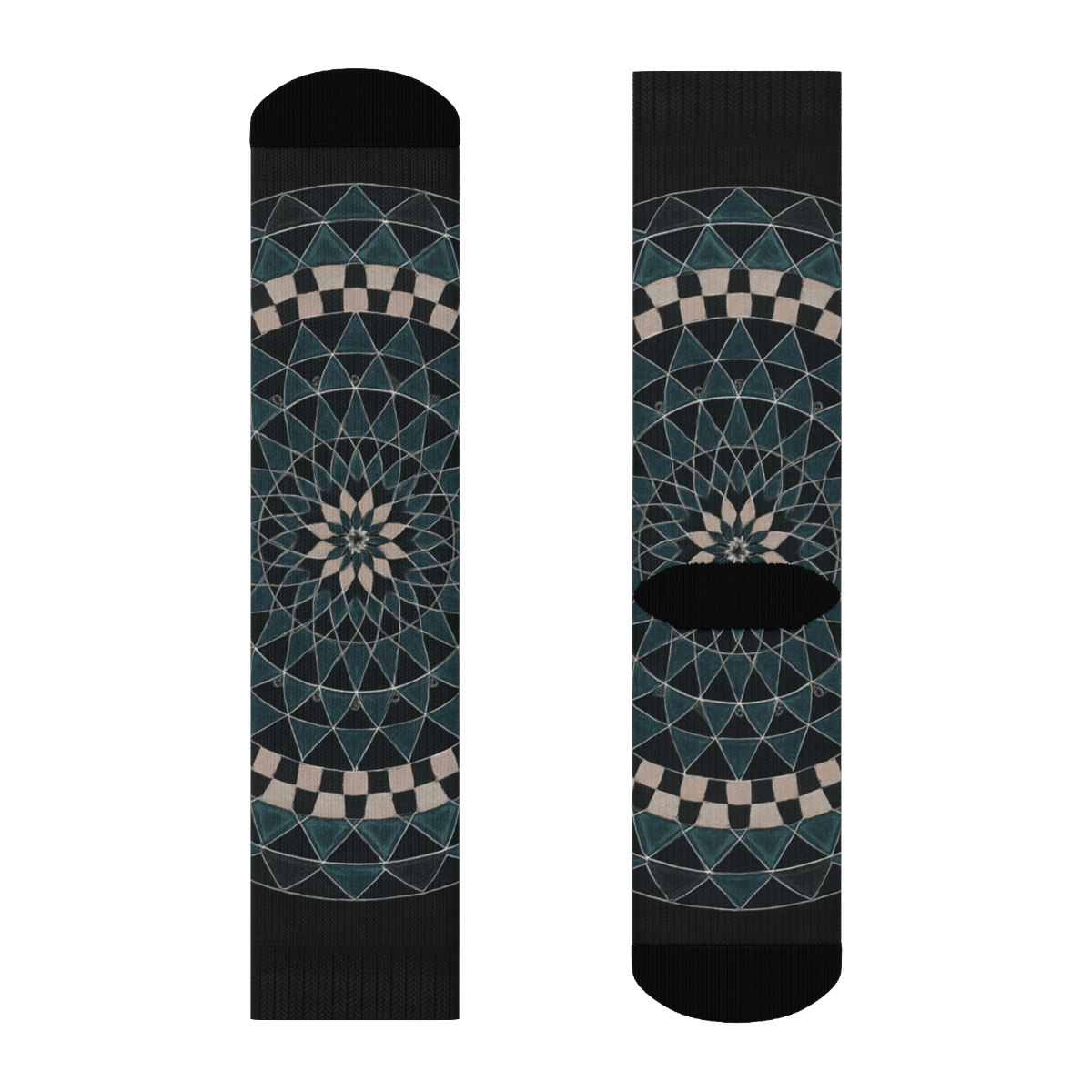 Quantum Lattice Rosette personalized cozy socks