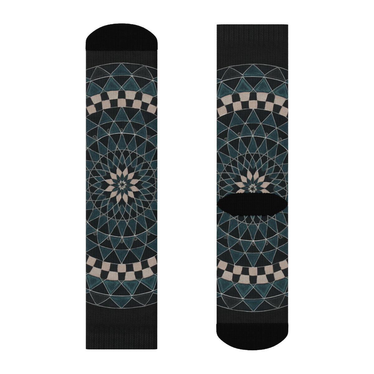 Quantum Lattice Rosette personalized cozy socks