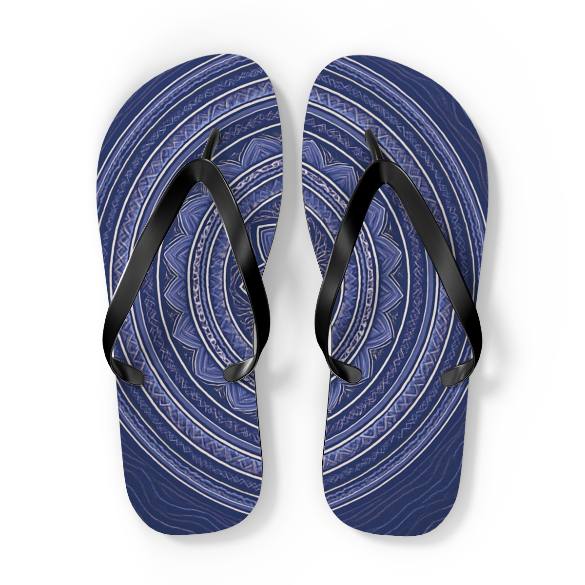 Quantum Rosette Cartography unique graphic flip flops