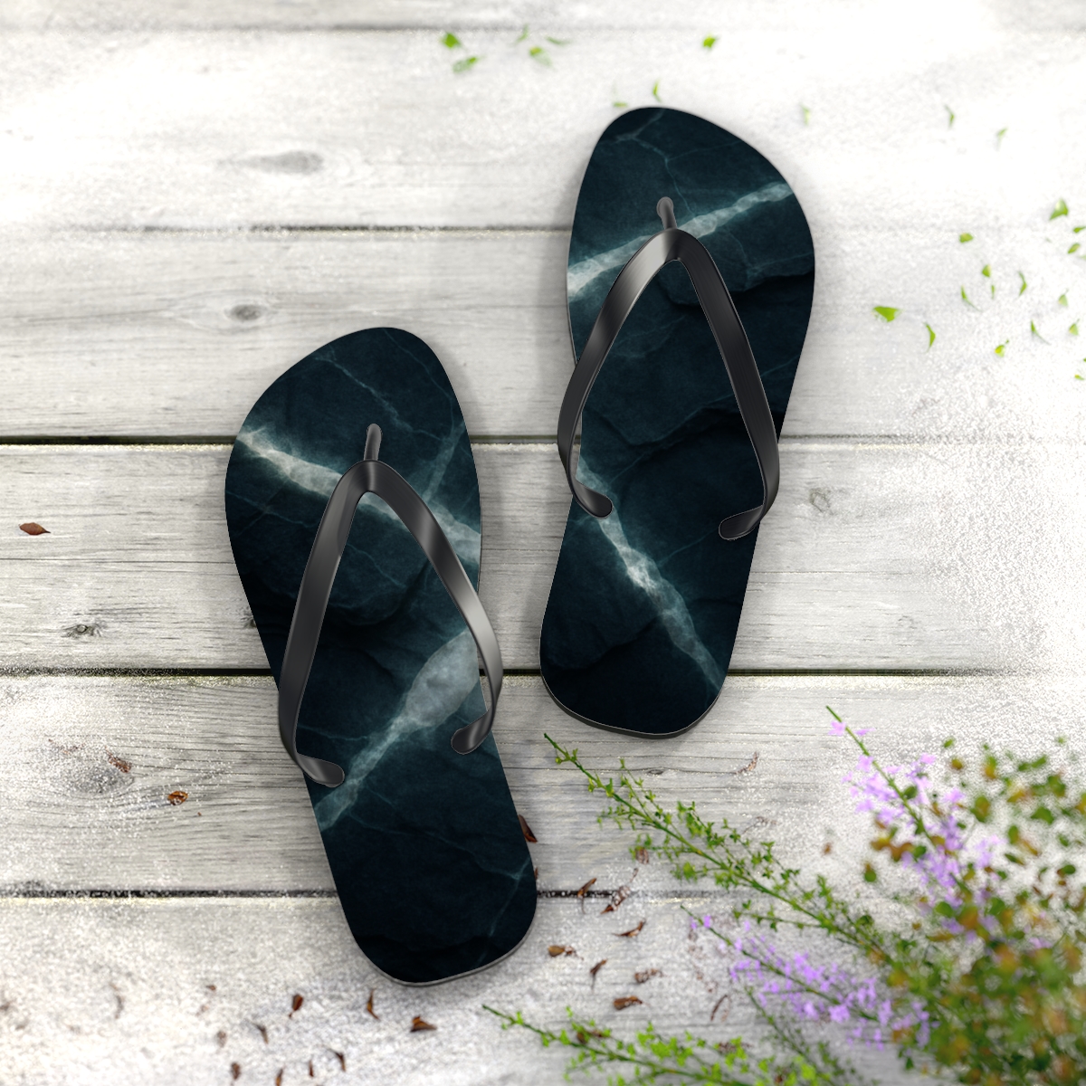 Quartz Vein Radiant Grid comfortable casual flip flops
