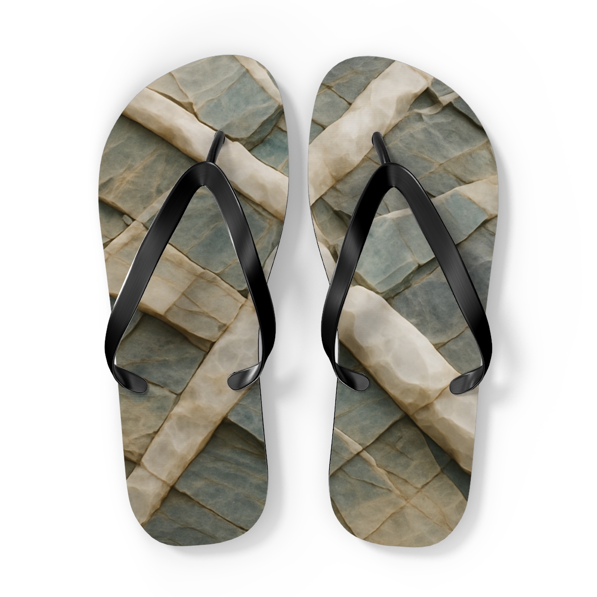Quartz Vein Tessellation unique graphic flip flops