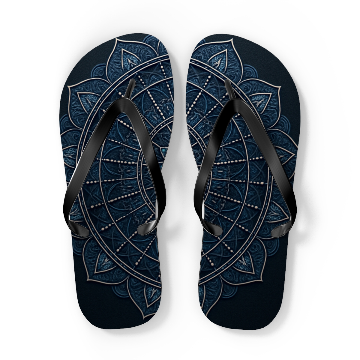 Quasar Filigree Compass designer logo flip flops