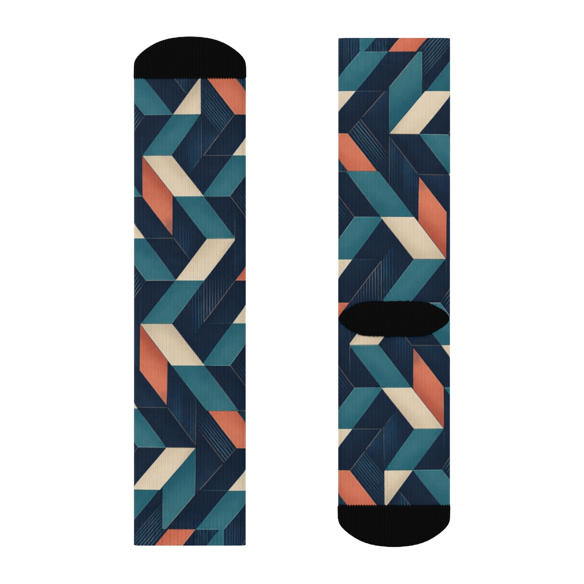 Quilted Parallelogram Signal Field custom socks [AI-2d724e18-ef19ff0f7a21]