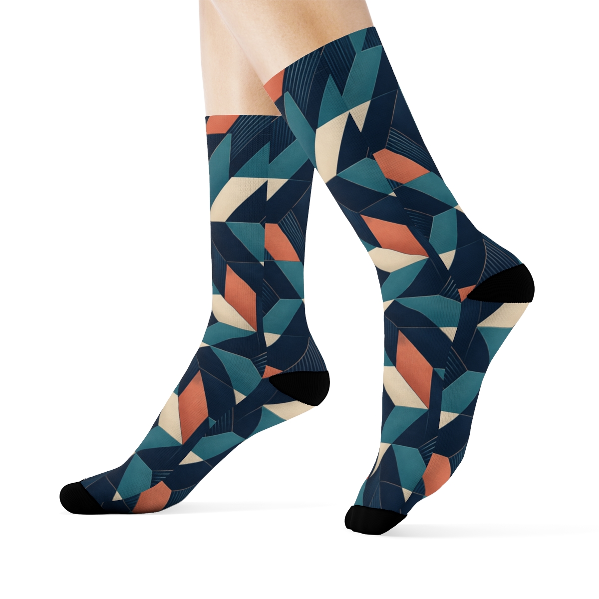 Quilted Parallelogram Signal Field custom socks [AI-2d724e18-9f98666d5b79]