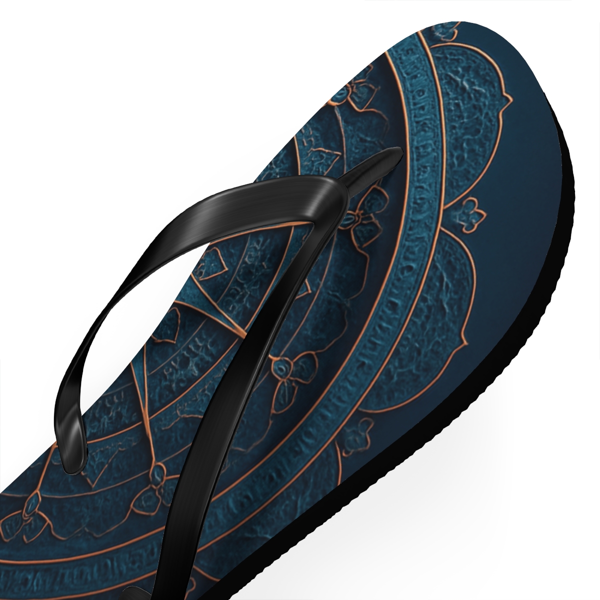Radial Fractal Compass comfortable casual flip flops