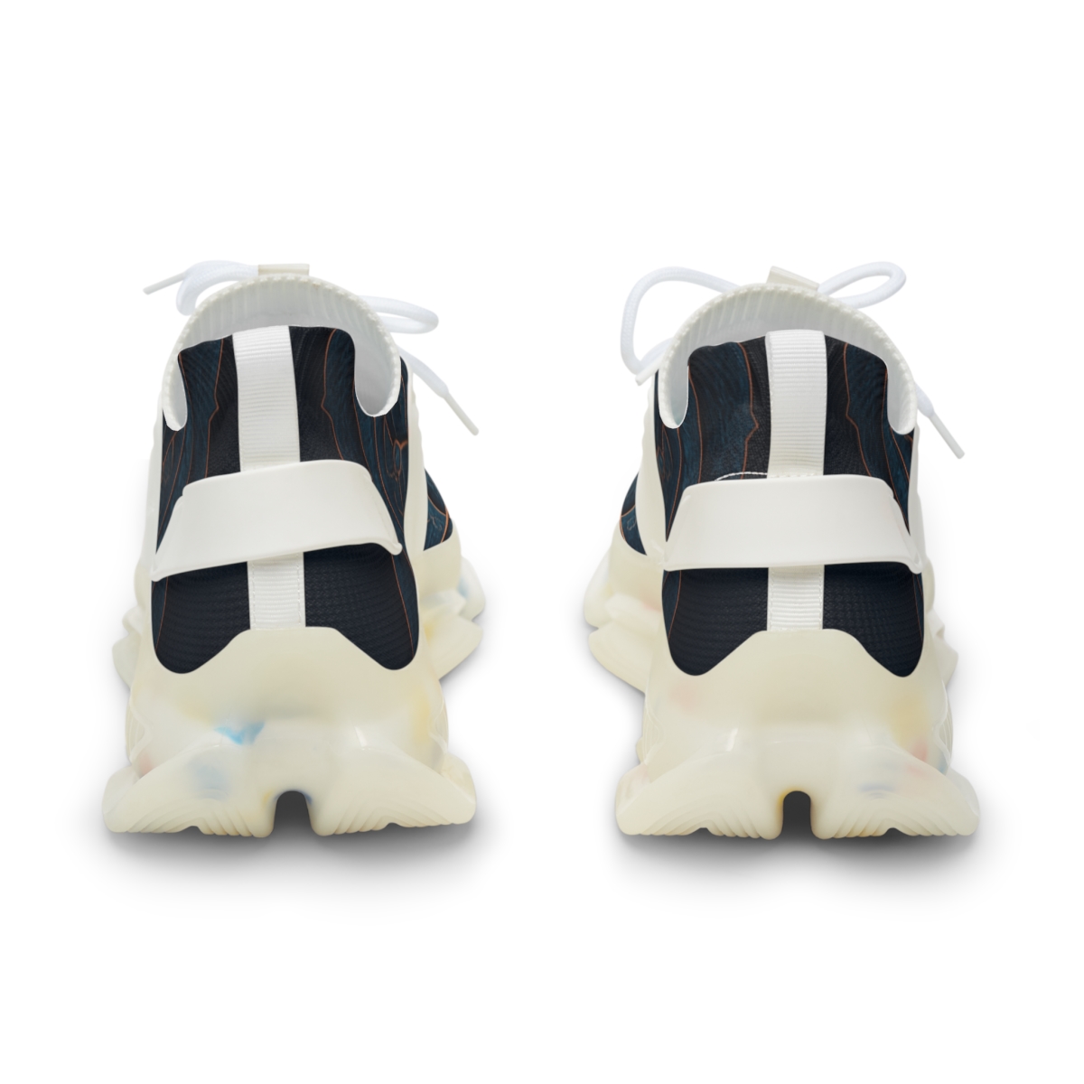 Radial Fractal Compass custom sneakers