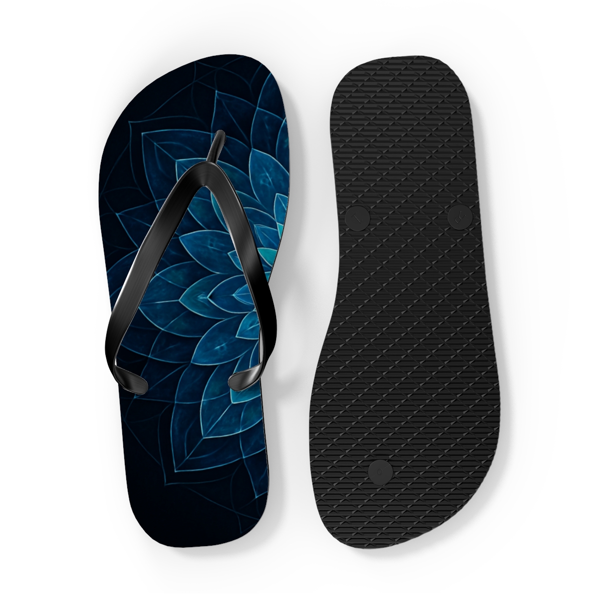 Radial Glass Petal Matrix personalized beach flip flops