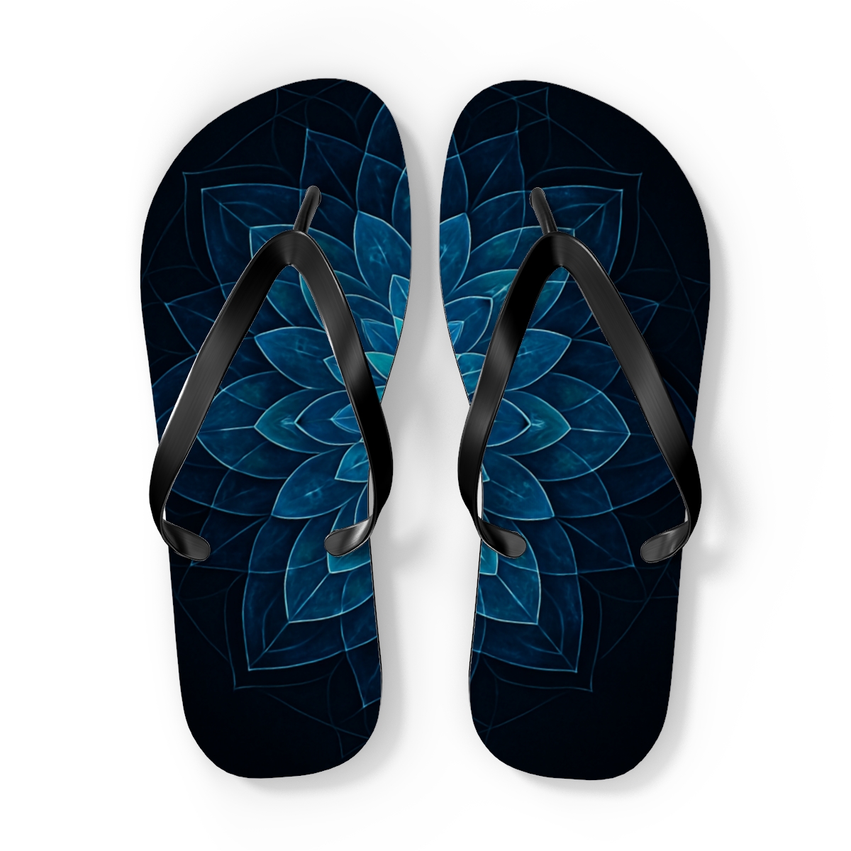Radial Glass Petal Matrix personalized beach flip flops