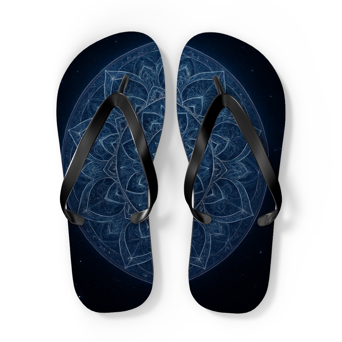 Radial Nebula Petal Array designer logo flip flops