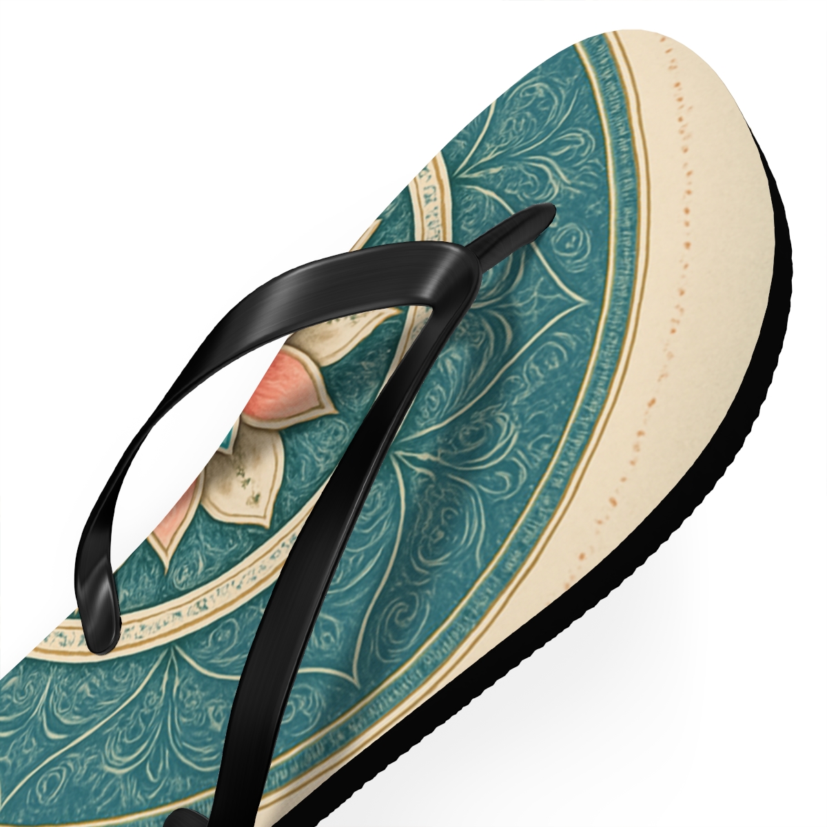 Radial Petal Engine trendy printed flip flops