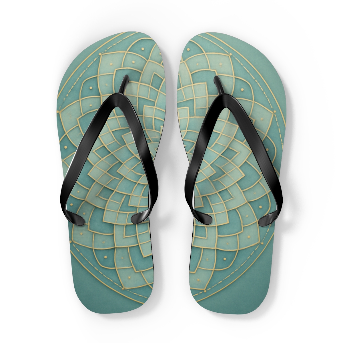 Radial Petal Lattice soft sole flip flops