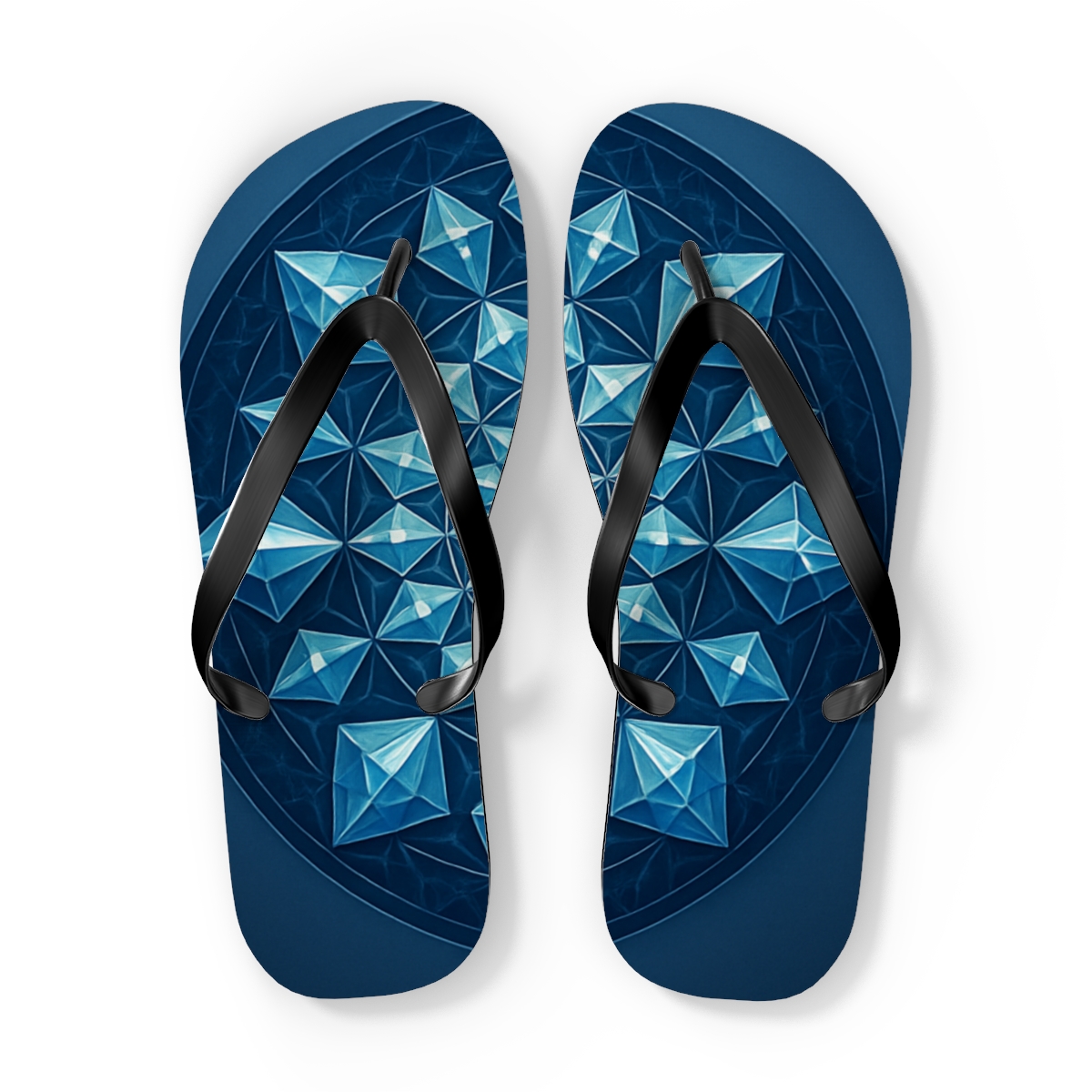 Radial Prism Lattice personalized beach flip flops