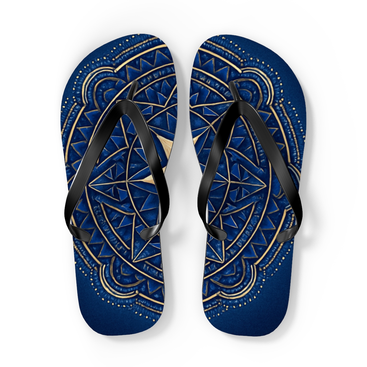Radiant Mosaic Axis designer logo flip flops