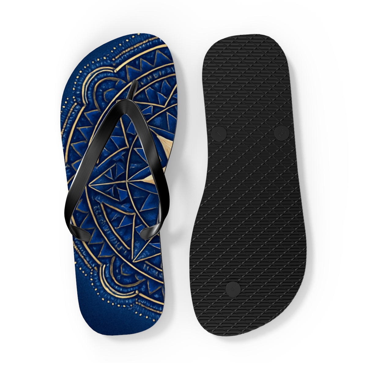 Radiant Mosaic Axis designer logo flip flops