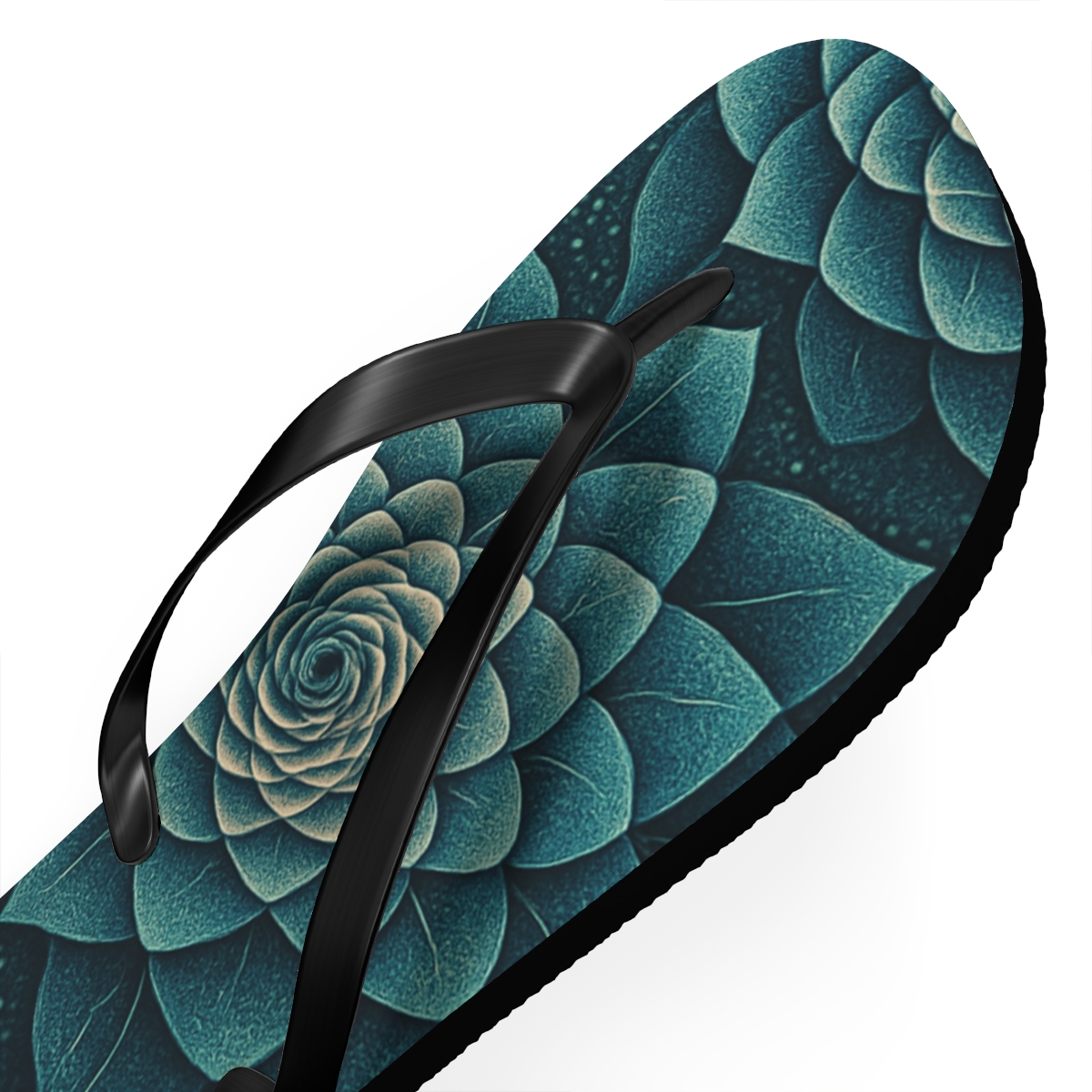 Ranunculus Fractal Ripple Array soft sole flip flops