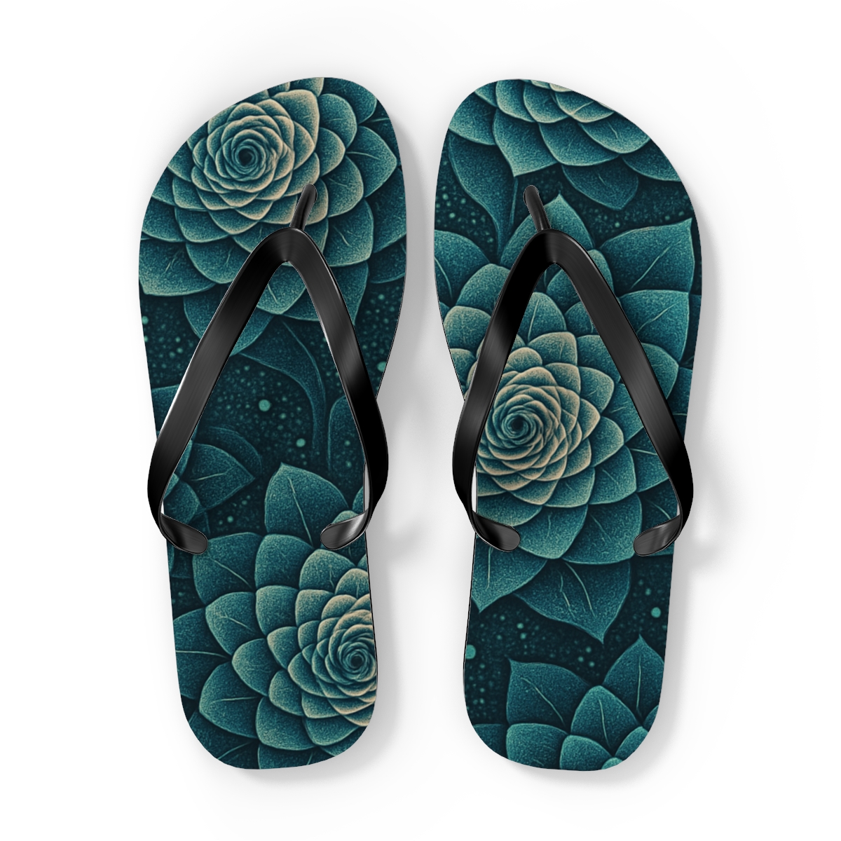 Ranunculus Fractal Ripple Array soft sole flip flops