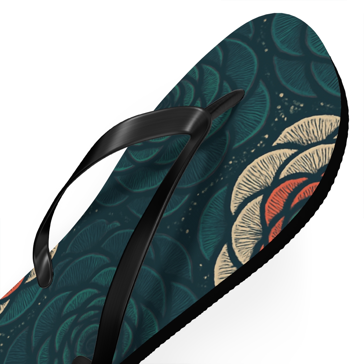 Ranunculus Pulse Lattice personalized beach flip flops