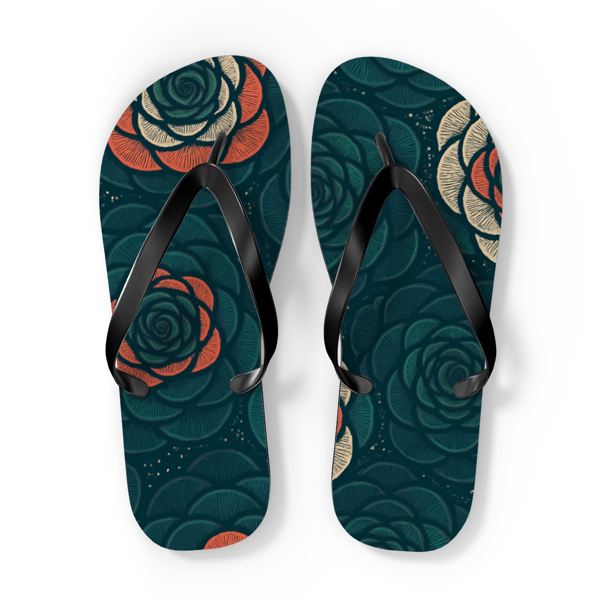 Ranunculus Pulse Lattice personalized beach flip flops