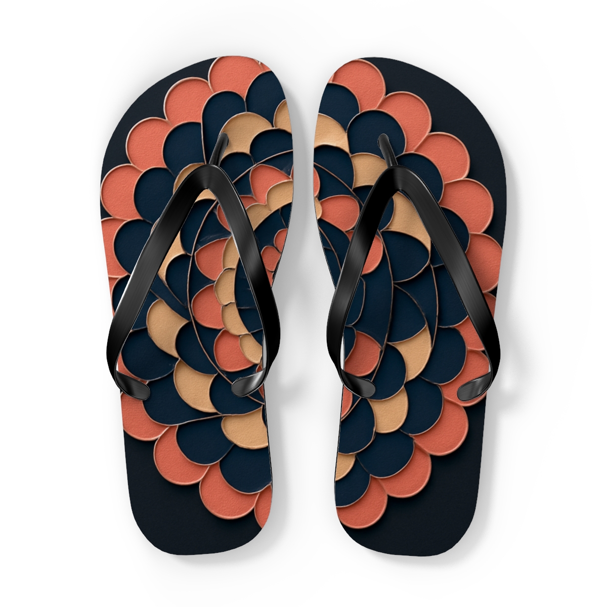 Ranunculus Spiral Pulse Array soft sole flip flops