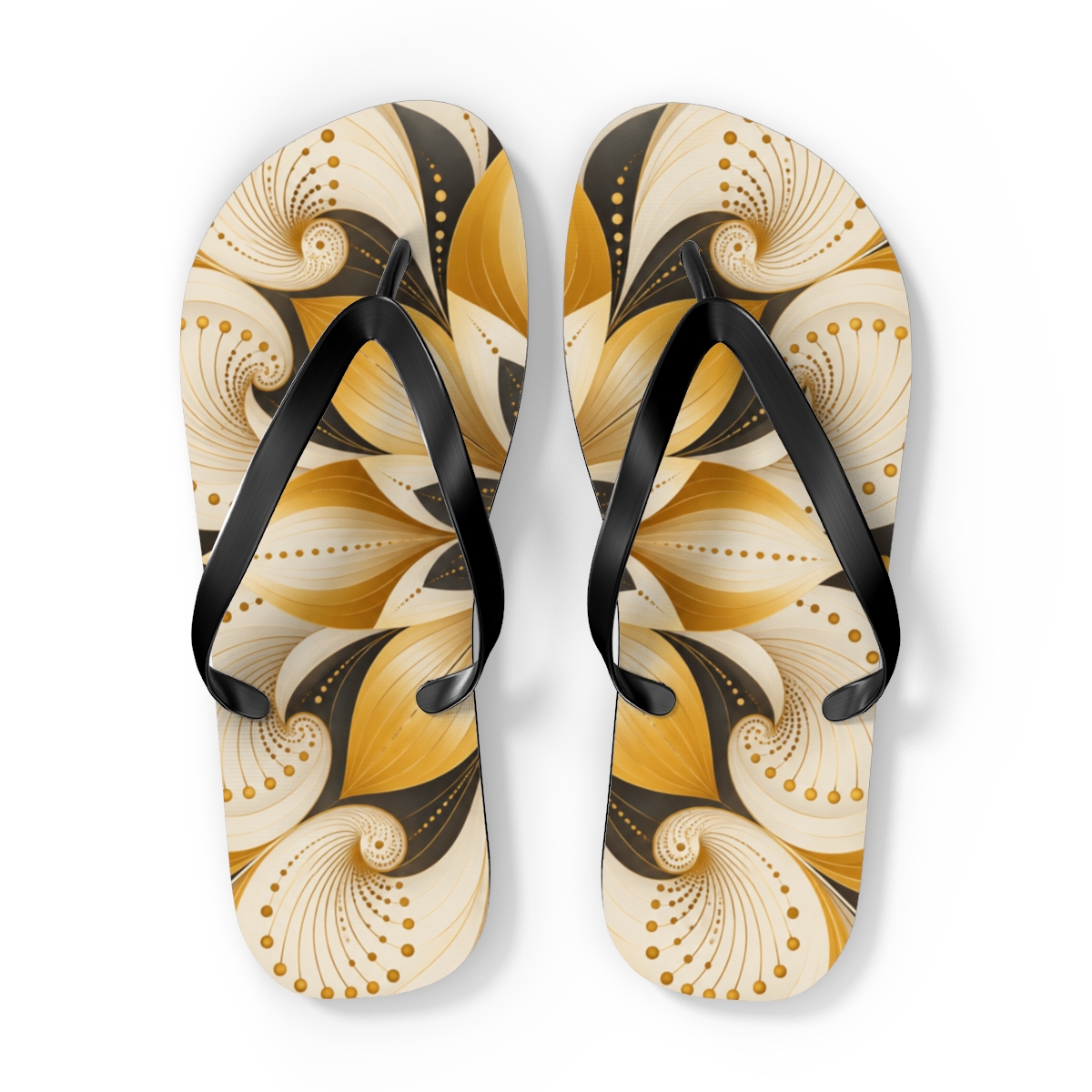 Saffron Corolla Pulse Matrix designer logo flip flops [AI-2e06fc13-a508b6d463c8]
