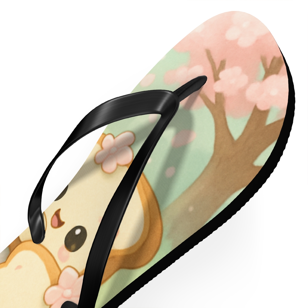 Sakura Toast Squad unique graphic flip flops