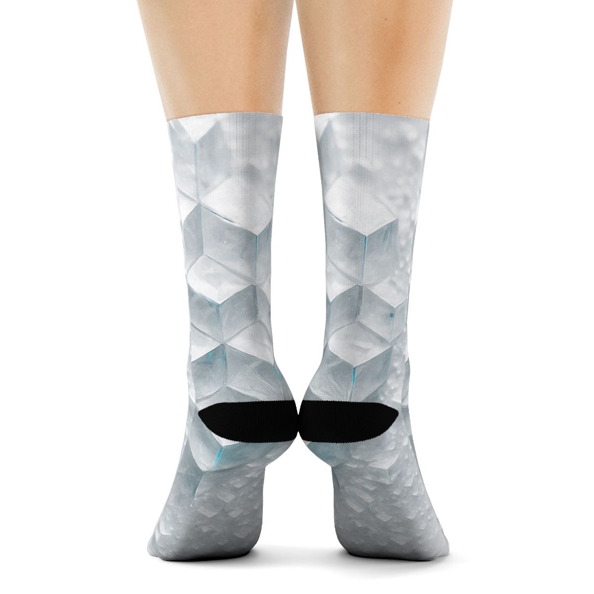 Salt Crystal Lattice Drift stylish patterned socks