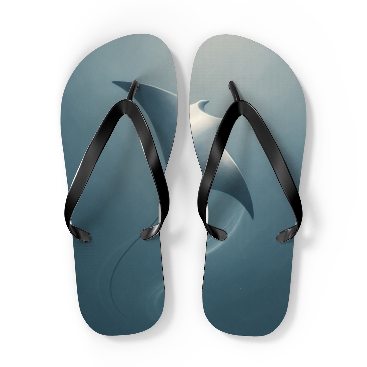 Silent Glide Of The Silver Manta trendy printed flip flops