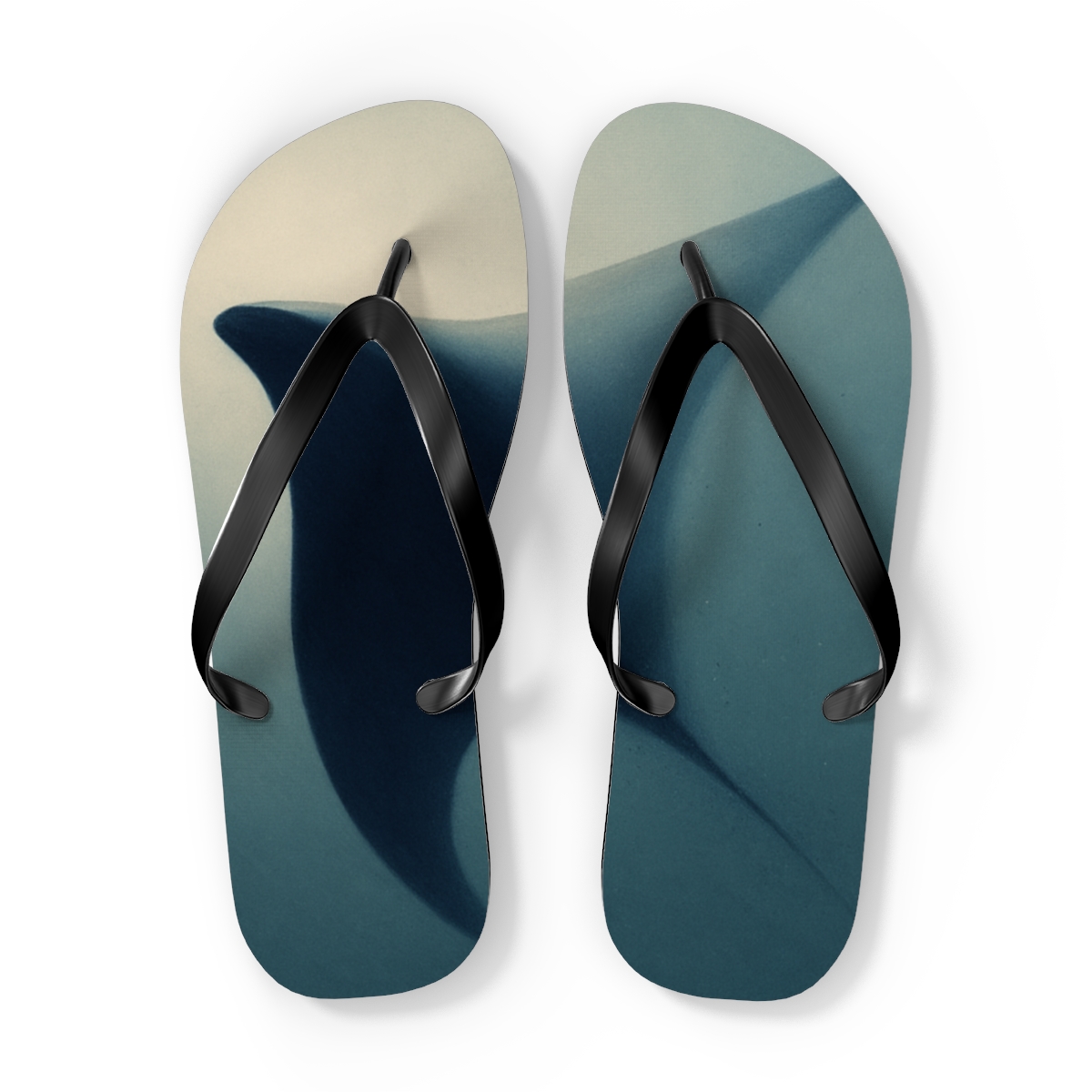 Silent Manta Arc unique graphic flip flops