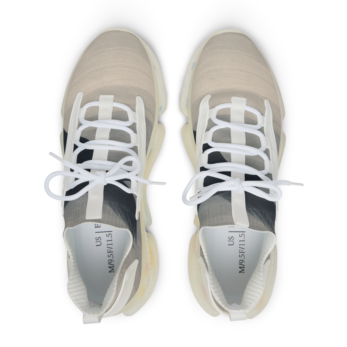 Silent Owl Drift personalized athletic sneakers