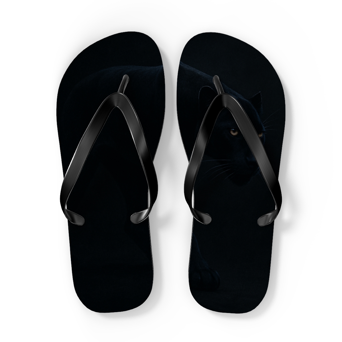 Silent Stalk Of The Panther unique graphic flip flops