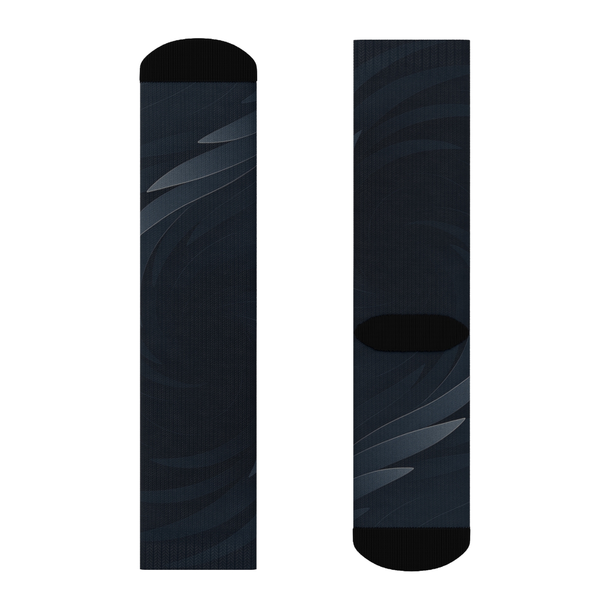 Silent Wing Vortex Script unique printed socks