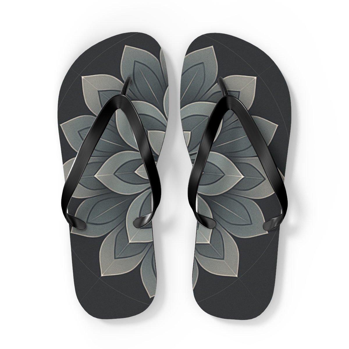 Silver Petal Echo Grid comfortable casual flip flops