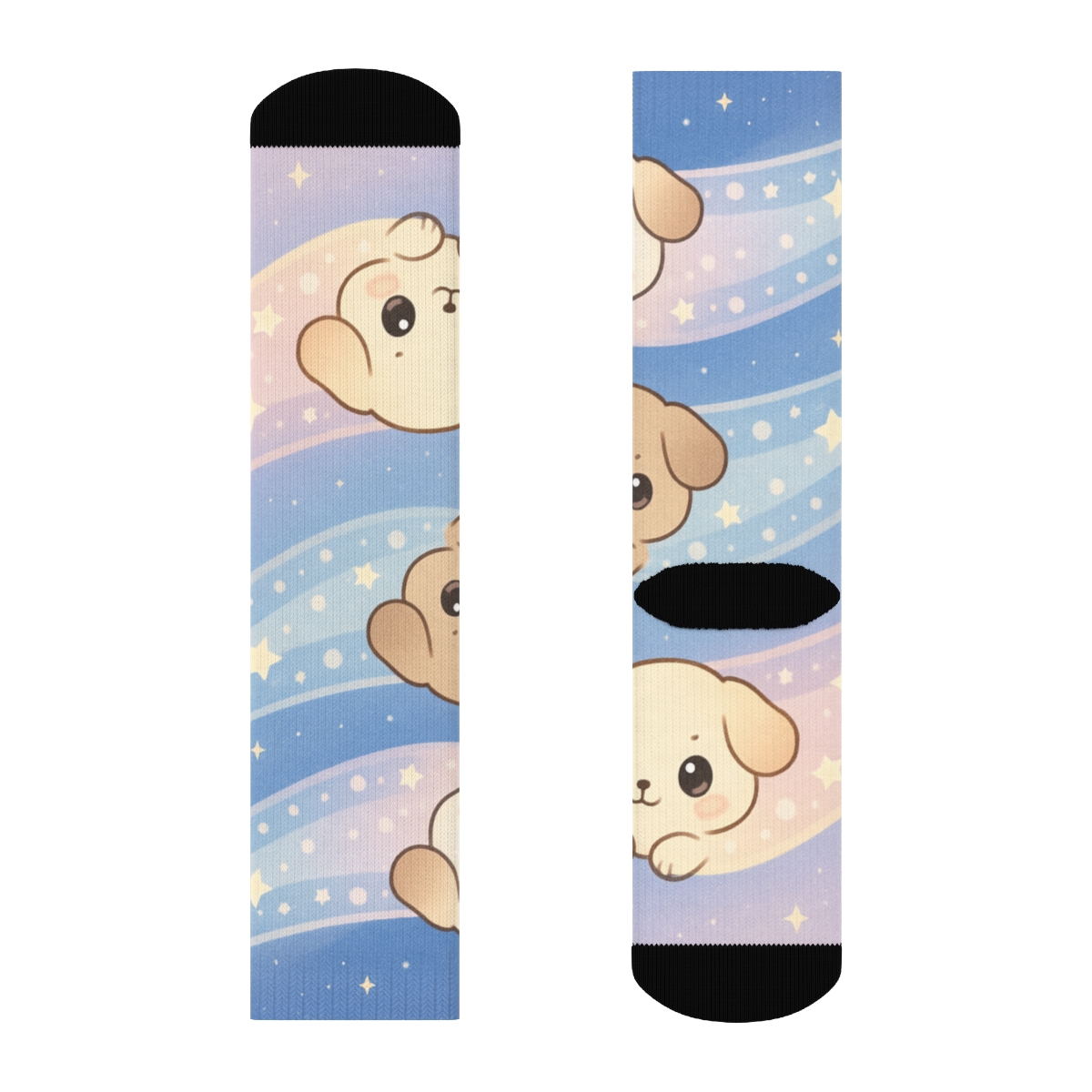 Sleepy Comet Puppy Parade personalized cozy socks
